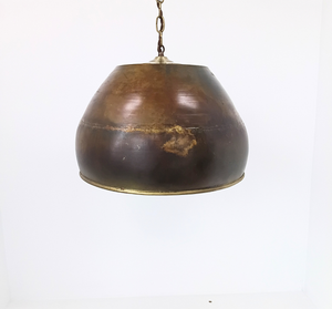Antique Dark Brassy Gold Jumbo Rustic Bucket Chandelier
