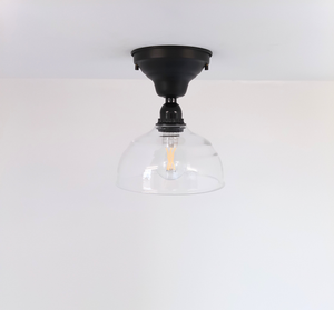 Simple Clear Dome Exposed Socket Ceiling Light