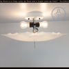 Square Ruffle Cattail Reed Ceiling Light