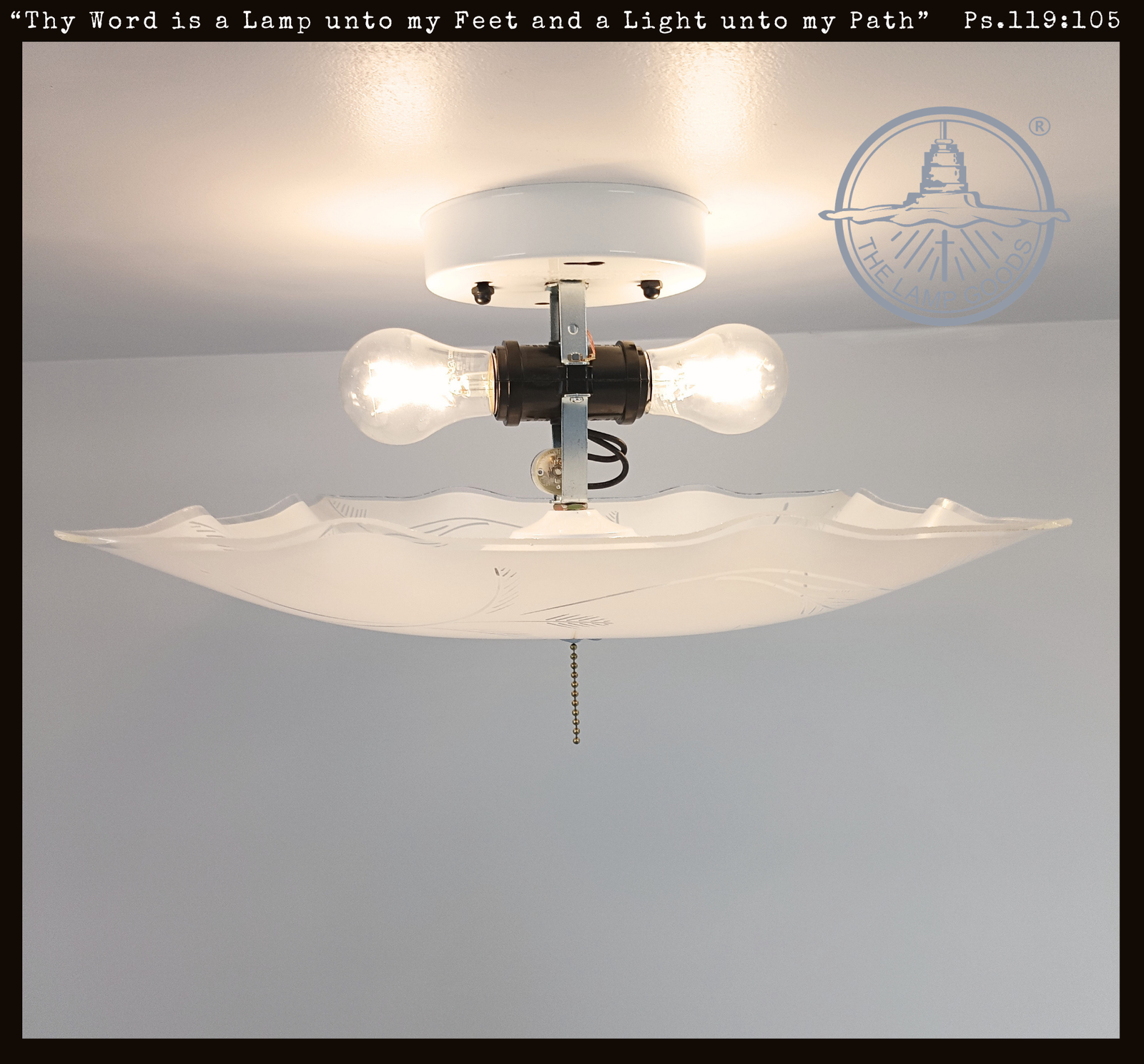 Square Ruffle Cattail Reed Ceiling Light