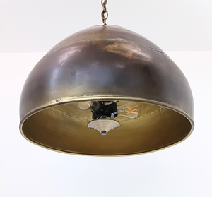 Antique Dark Brassy Gold Jumbo Rustic Bucket Chandelier