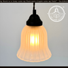 Frosted Wide Ribbed Bell Pendant