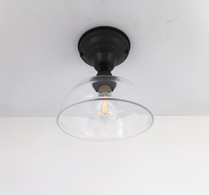 Simple Clear Dome Exposed Socket Ceiling Light