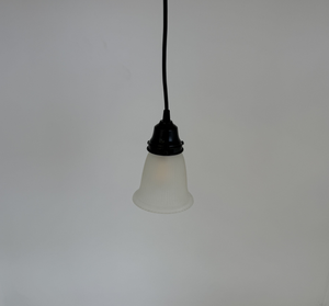 Frosted Holophane Simple Band Pendant