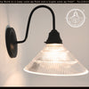 Clear Holophane 3 Tier Rib Sconce