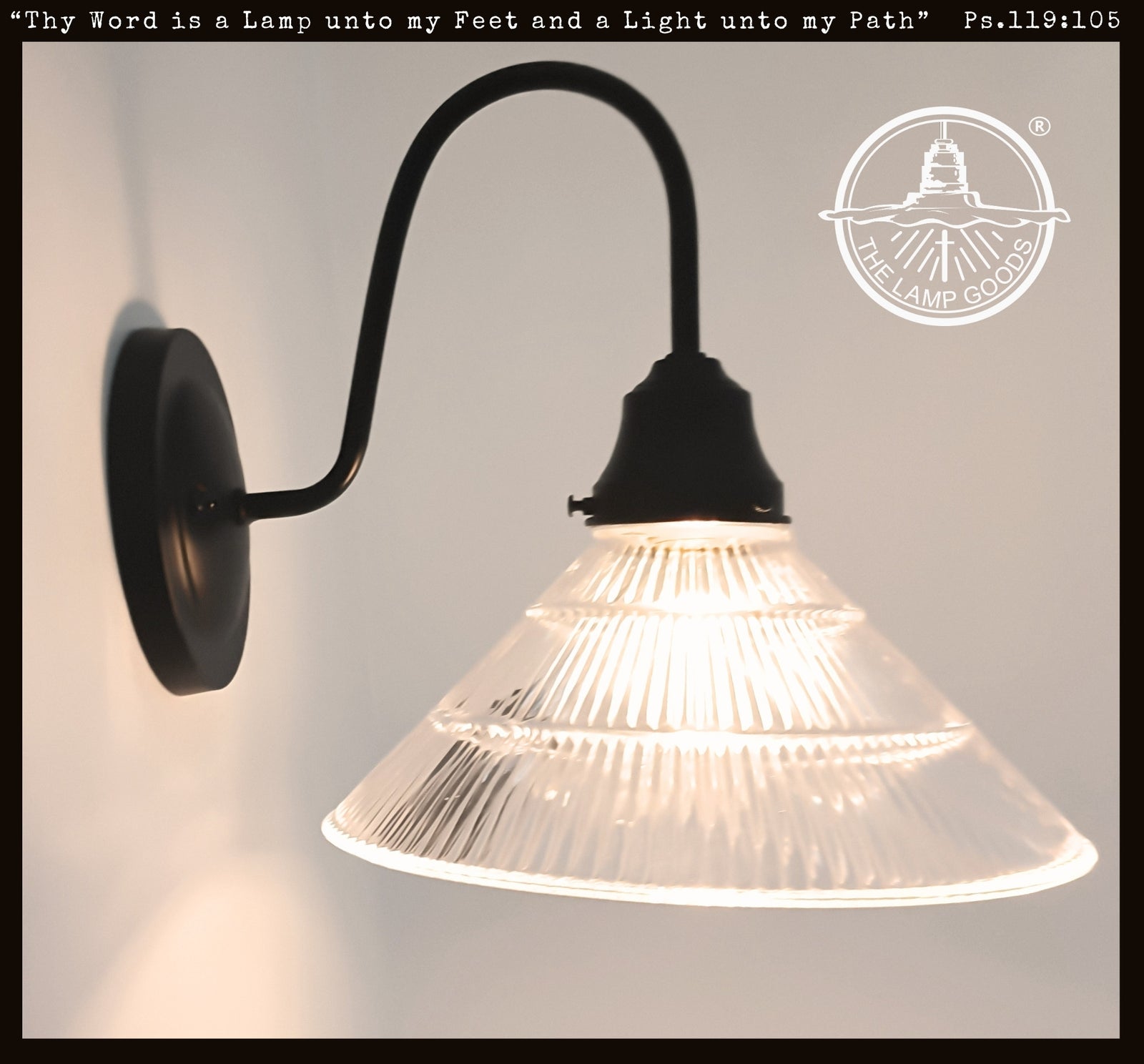 Clear Holophane 3 Tier Rib Sconce