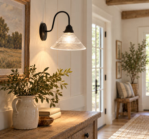 Clear Holophane 3 Tier Rib Sconce