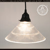 Clear Holophane 3 Tier Rib Pendant