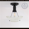 Antique Starburst Embossed Glass Ceiling Light