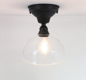 Simple Clear Dome Exposed Socket Ceiling Light