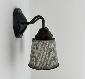 Farmhouse Lime Washed Bucket Double Sconce