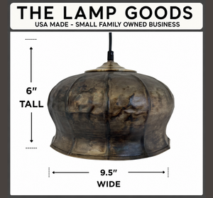 Cottage forged metal pendant light