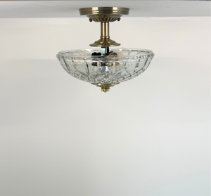 Vintage Diamond Cut Bowl Ceiling Light
