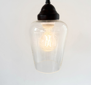 Simple Clear Dome Farmhouse Pendant