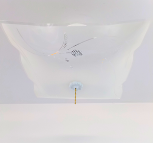 Square Ruffle Cattail Reed Ceiling Light