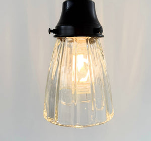 Classic Clear Ribbed Glass Pendant Light - The Lamp Goods