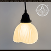 Frosted Wide Draped Pendant Light