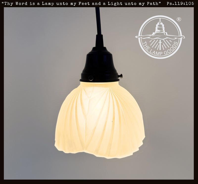 Frosted Wide Draped Pendant Light