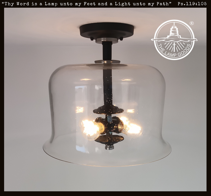 Vintage Clear Cloche Multi-Light Ceiling Fixture