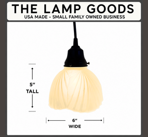 Frosted Wide Draped Pendant Light