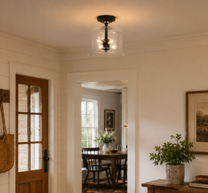Vintage Clear Cloche Multi-Light Ceiling Fixture
