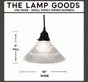 Clear Holophane 3 Tier Rib Pendant