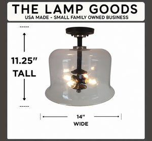 Vintage Clear Cloche Multi-Light Ceiling Fixture