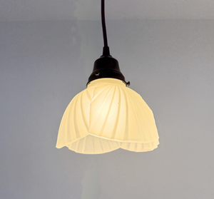 Frosted Wide Draped Pendant Light