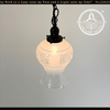 Antique Floral Etched Glass Pendant