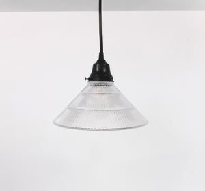 Clear Holophane 3 Tier Rib Pendant