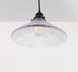Clear Holophane 3 Tier Rib Pendant