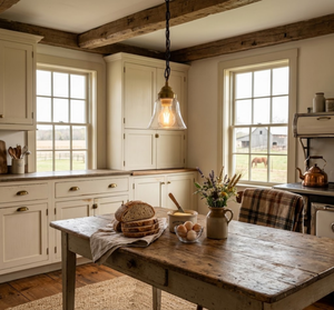 Salvaged Farmhouse Small Heavy Clear Pendant