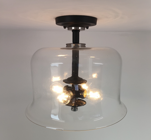 Vintage Clear Cloche Multi-Light Ceiling Fixture