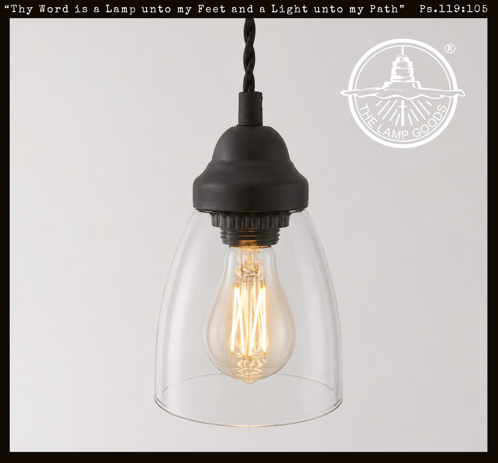 Simple Cottage Clear Glass Pendant