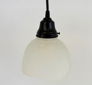 Frosted Wide Draped Pendant Light