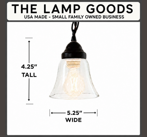 Salvaged Farmhouse Small Heavy Clear Pendant