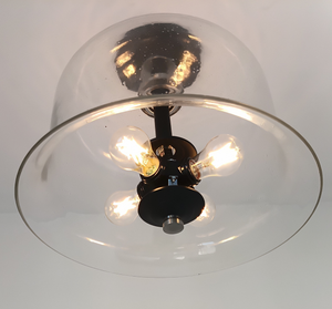 Vintage Clear Cloche Multi-Light Ceiling Fixture