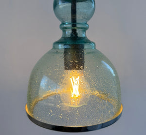 Sea Glass Seeded Farmhouse Pendant Light