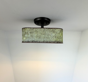 Farmhouse Lime Washed Trough Ceiling Light