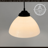 Rare Antique Partial Waffle Milk Glass Pendant