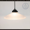 Salvaged Antique Holophane Wide Flare Frosted Pendant