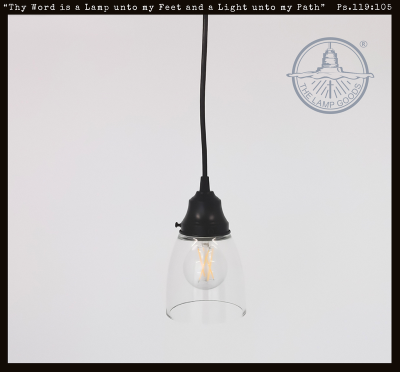 Simple Clear Farm Bell Glass Pendant