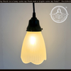 Frosted Holophane Scallop Pendant