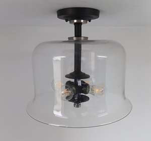 Vintage Clear Cloche Multi-Light Ceiling Fixture