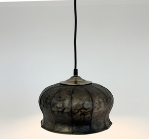 Cottage pendant light, forged metal finish
