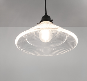 Clear Holophane 3 Tier Rib Pendant