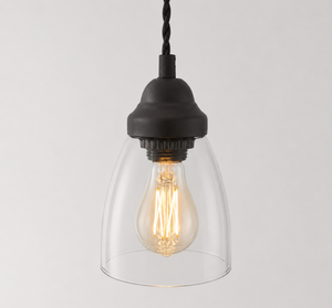 Simple Cottage Clear Glass Pendant