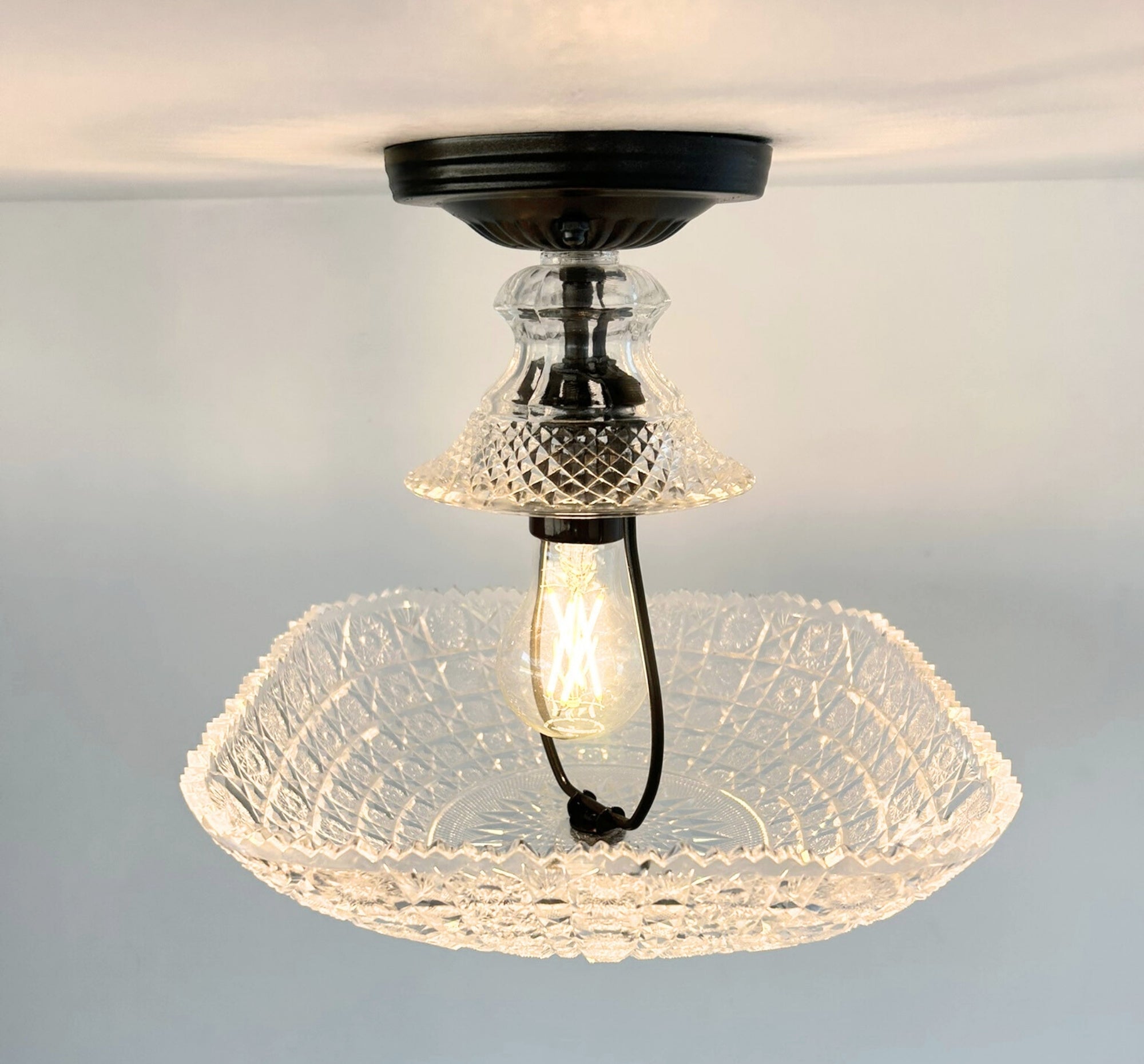 Bakelight 1950's Plastic Shade Ceiling Light