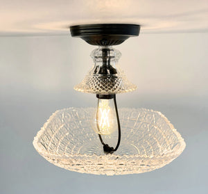 Bakelight 1950's Plastic Shade Ceiling Light