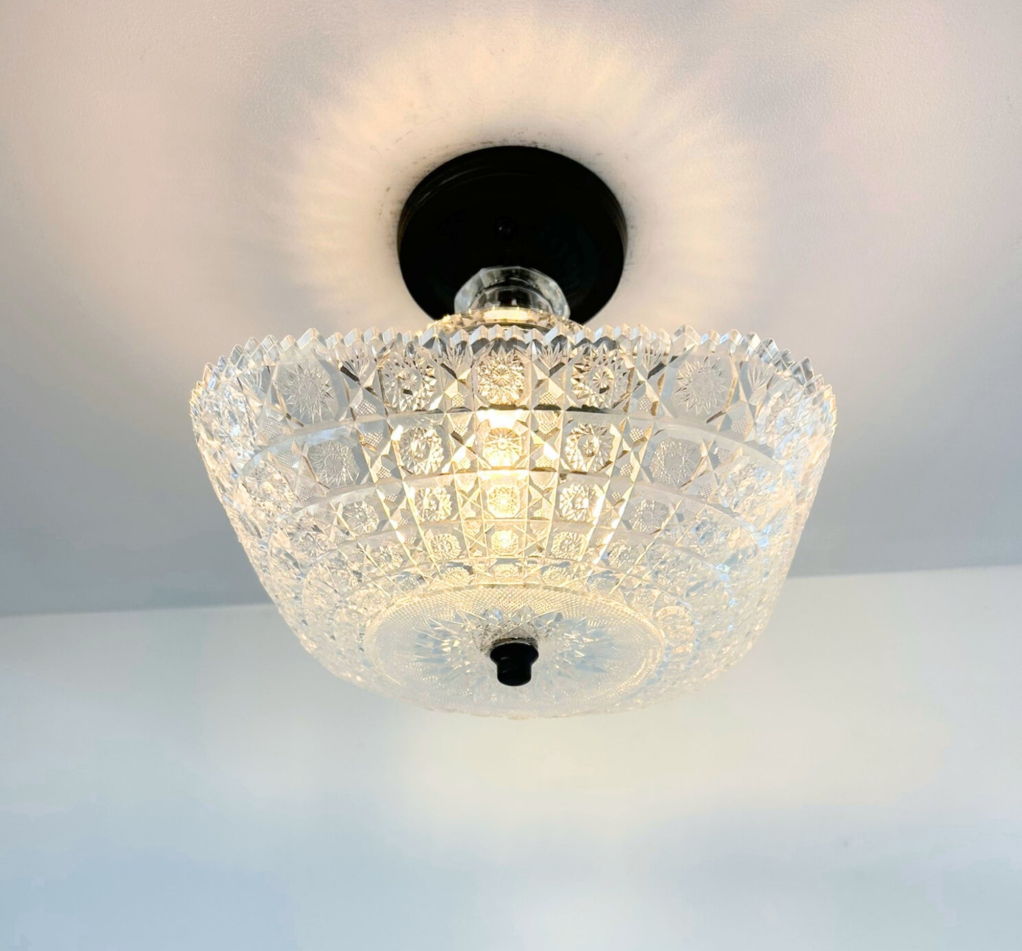 Bakelight 1950's Plastic Shade Ceiling Light